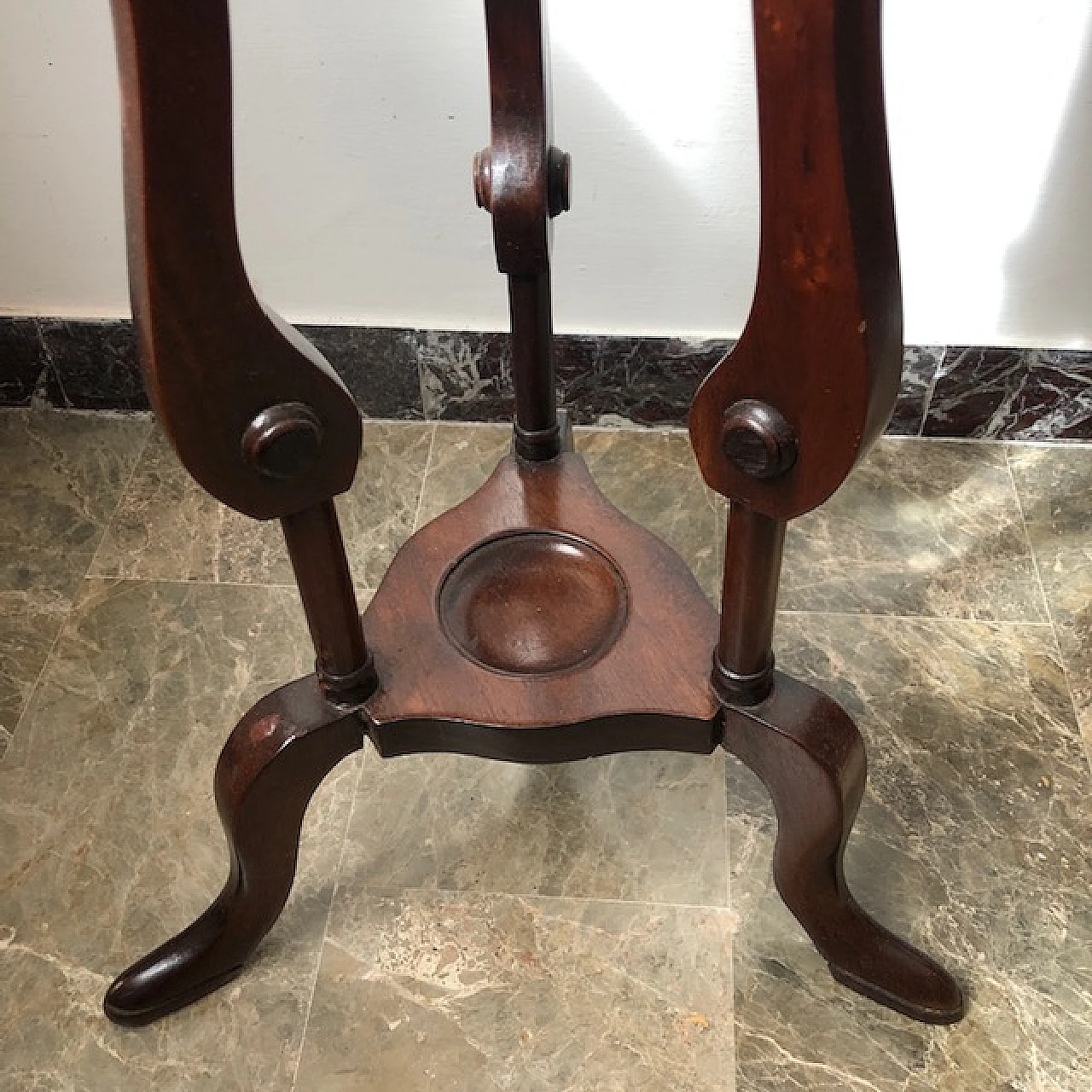 Solid wood side table with drawers, 1930s 2