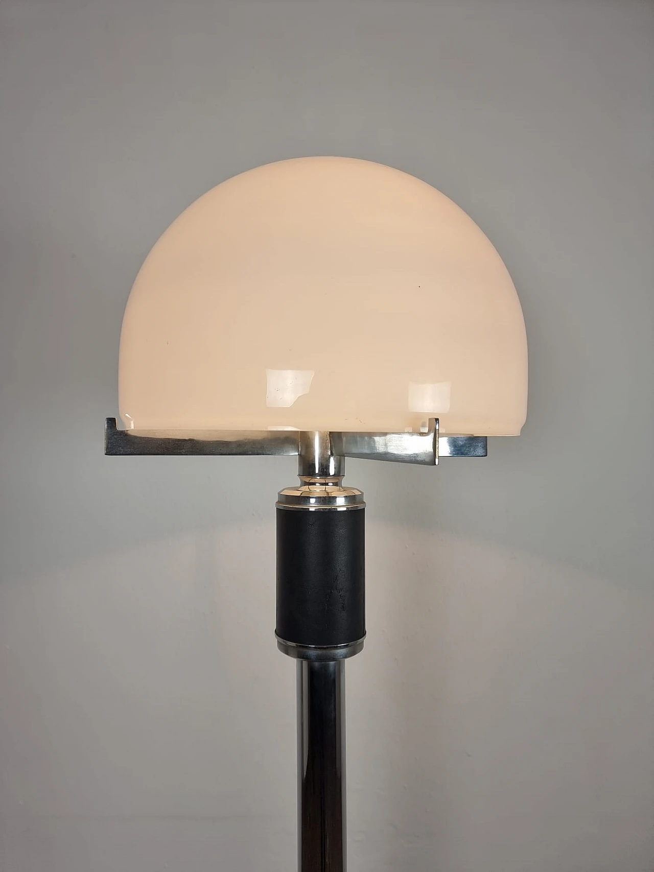 Chrome and glass mushroom floor lamp, 1960s 2