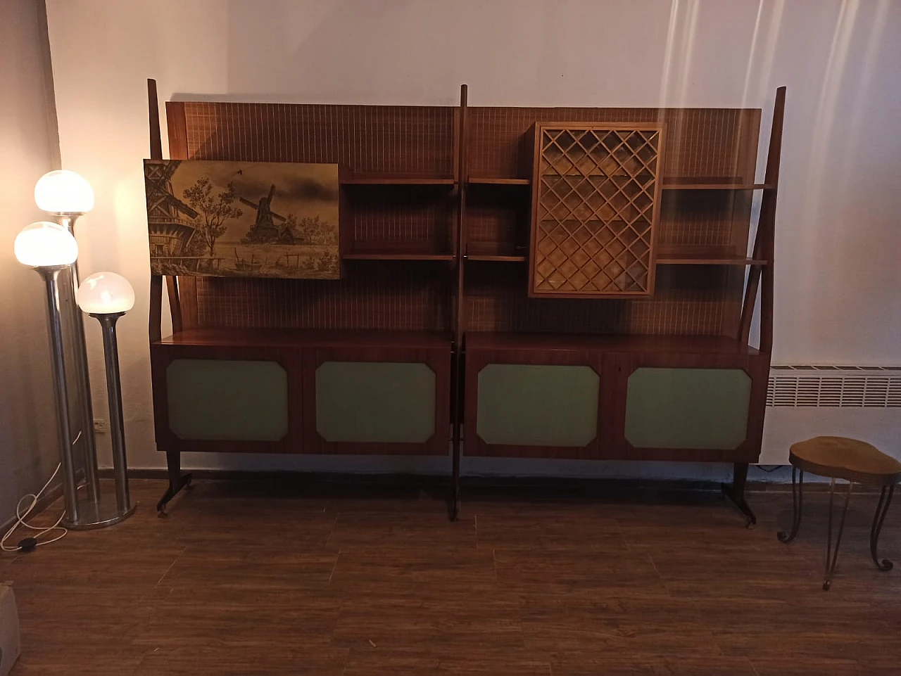 Bookcase with Formenton painting by La Permanente Mobili, 1960s 7