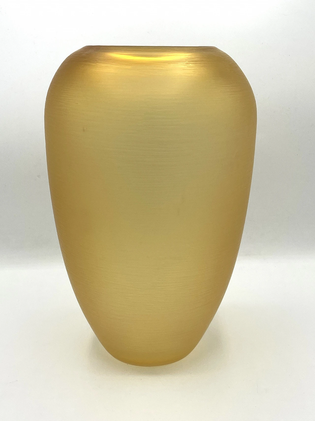 Amber glass Incisi vase by Paolo Venini, 1993 1