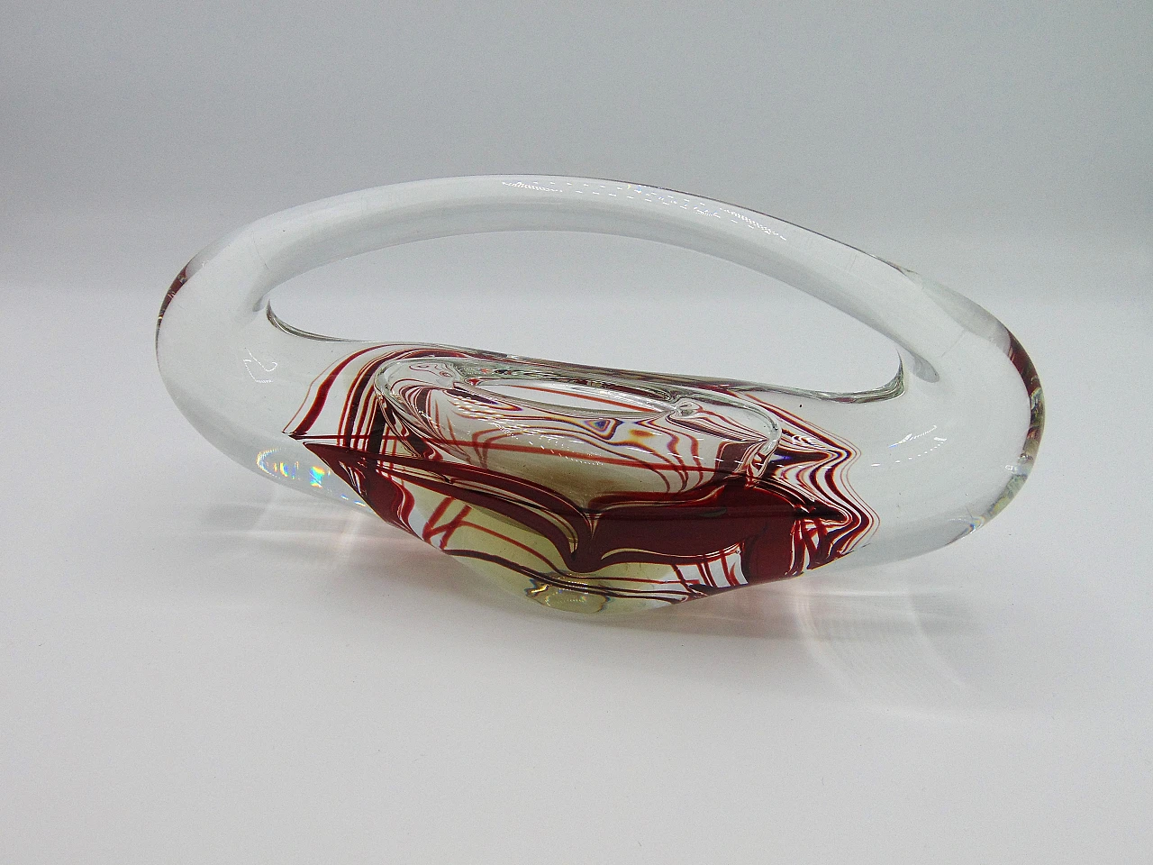 Glass basket by Archimede Seguso, 1960s 1