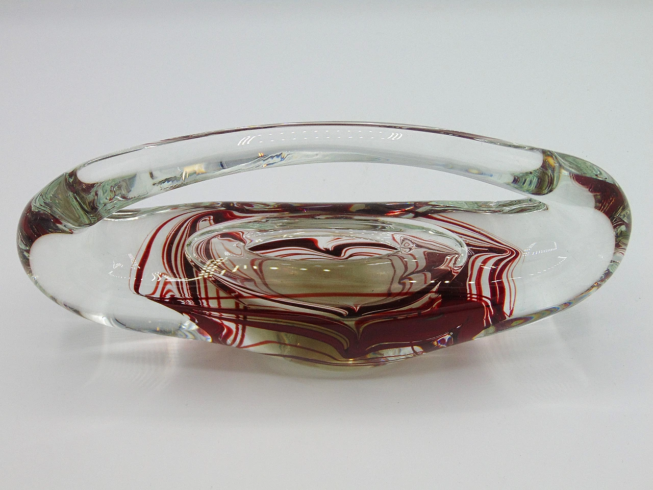 Glass basket by Archimede Seguso, 1960s 2