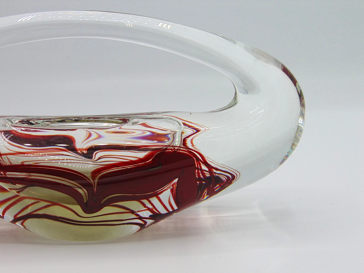 Glass basket by Archimede Seguso, 1960s 3