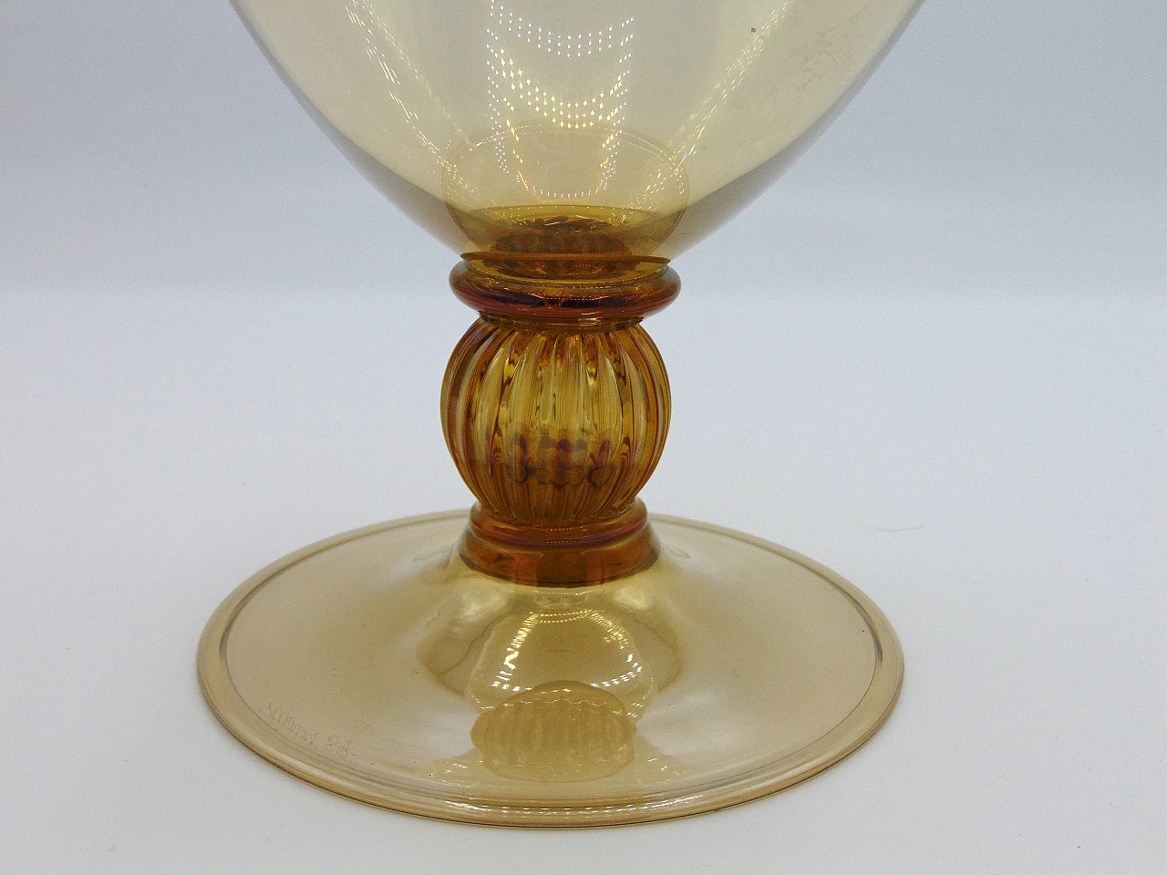 Pagliesque glass Veronese vase by Venini, 1989 3