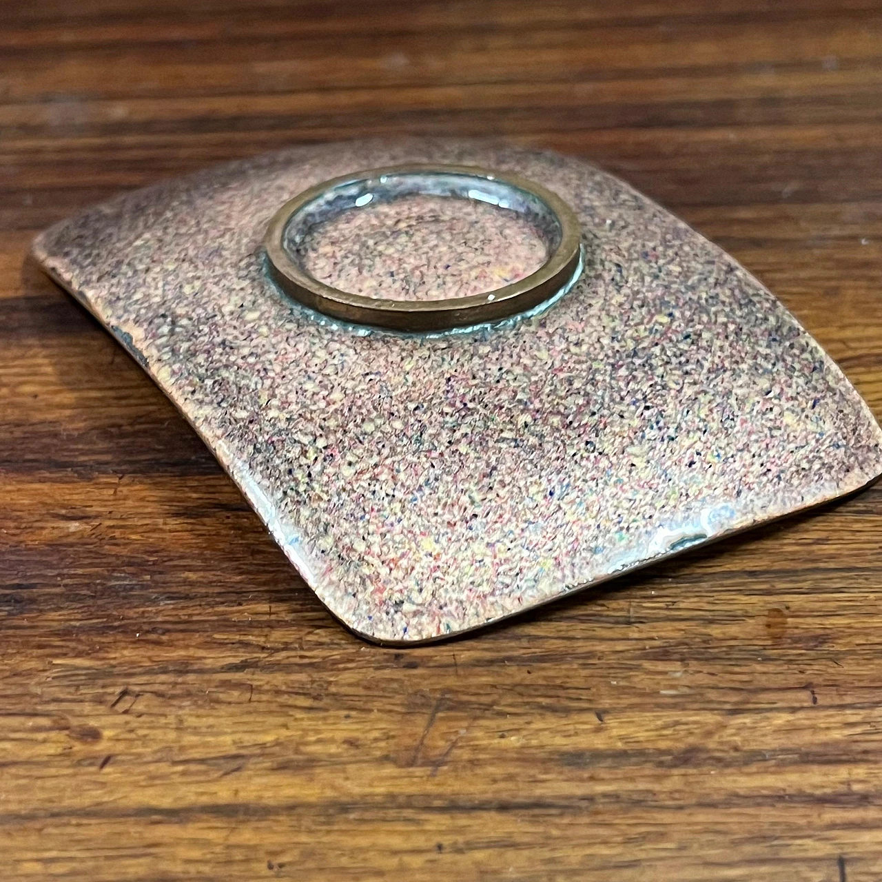 Enamelled copper ashtray by Studio Del Campo, 1960s 7