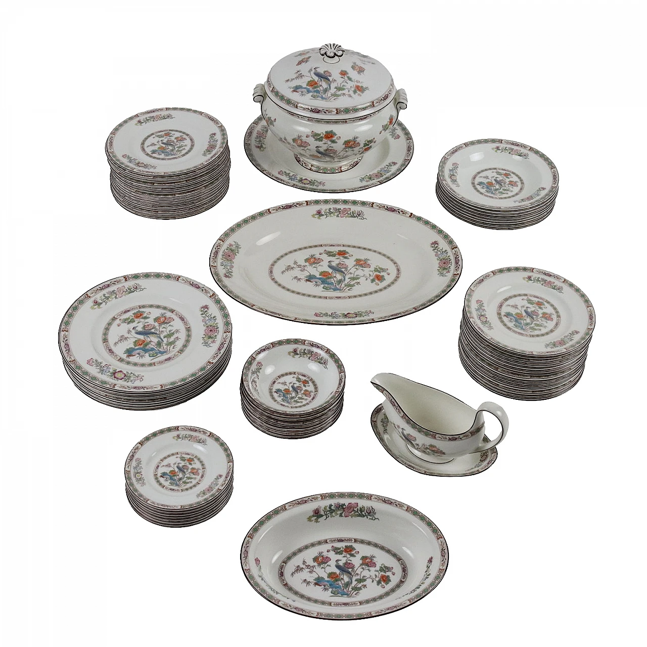 Wedgwood, kutani crane, salad plates, 7 popular pcs