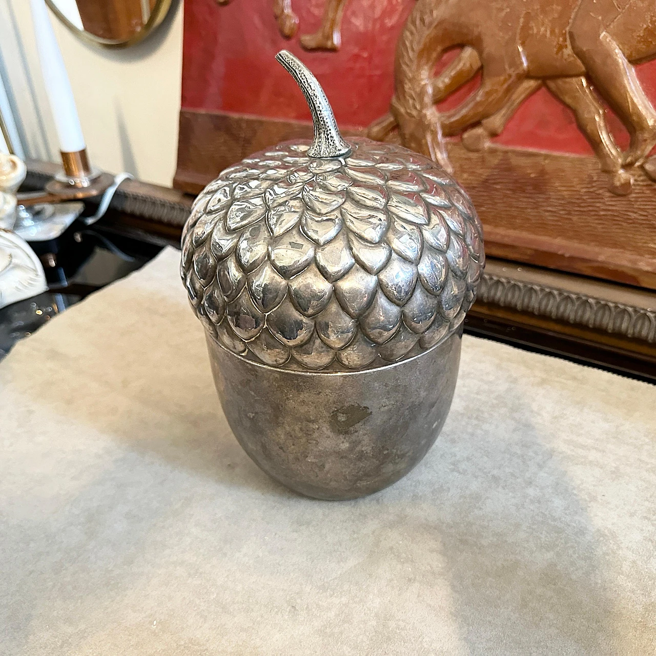 Acorn-shaped ice bucket by Teghini Firenze, 1970s 4