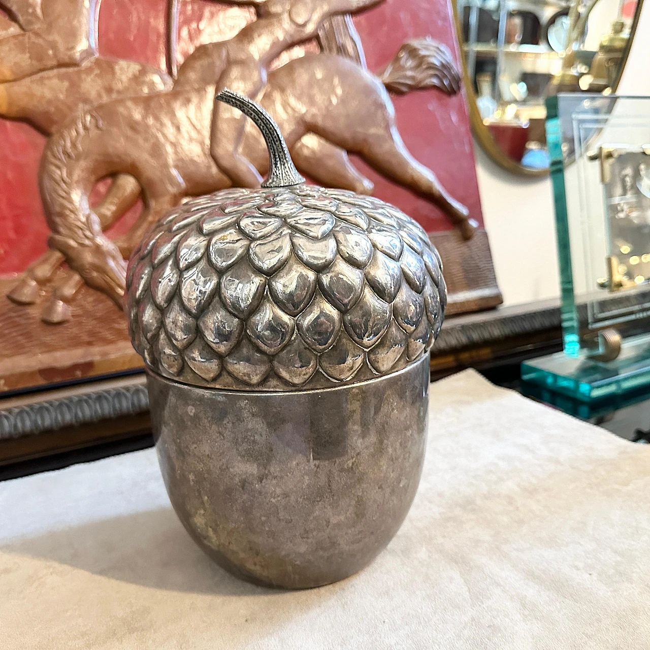 Acorn-shaped ice bucket by Teghini Firenze, 1970s 9