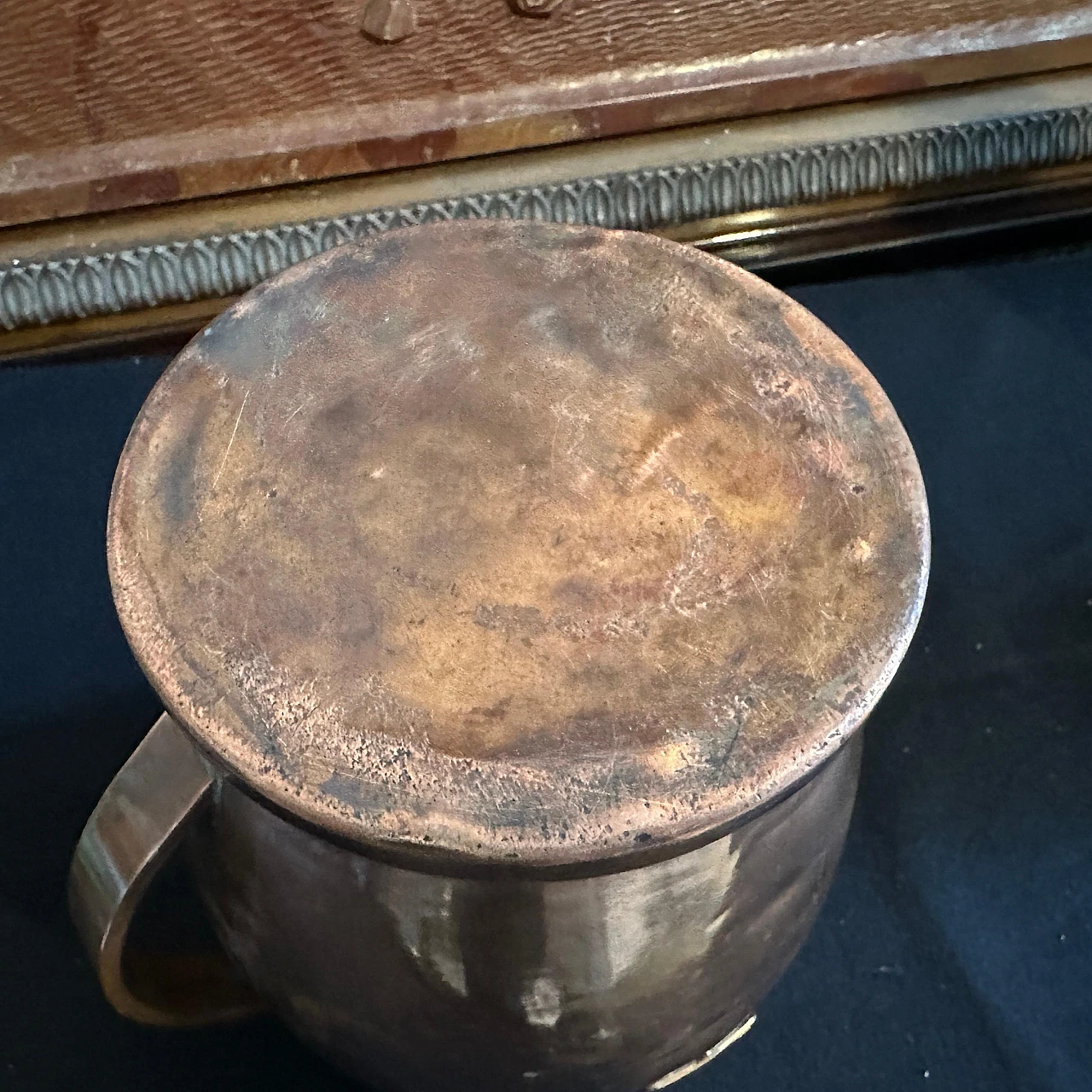 Copper and hammered brass ice bucket by Cinzano, 1940s 6