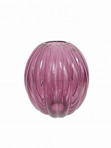 Purple glass vase by Gunnel Sahlin for Ikea, 1990s