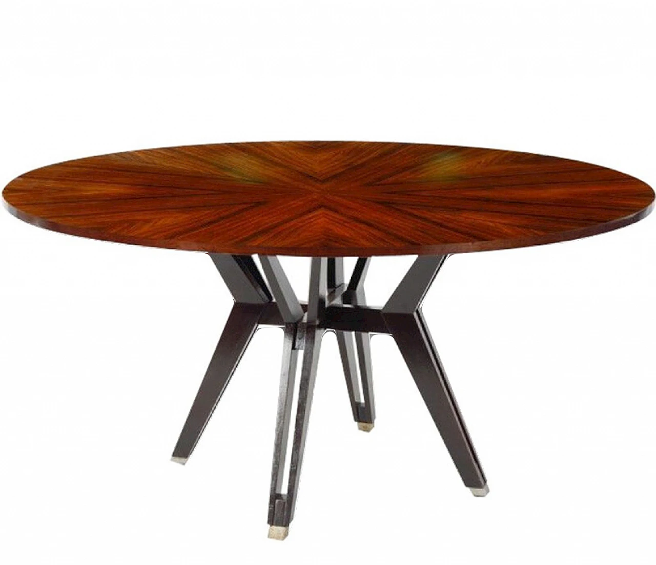 Round rosewood table by Ico Parisi for MIM, 1960s 4