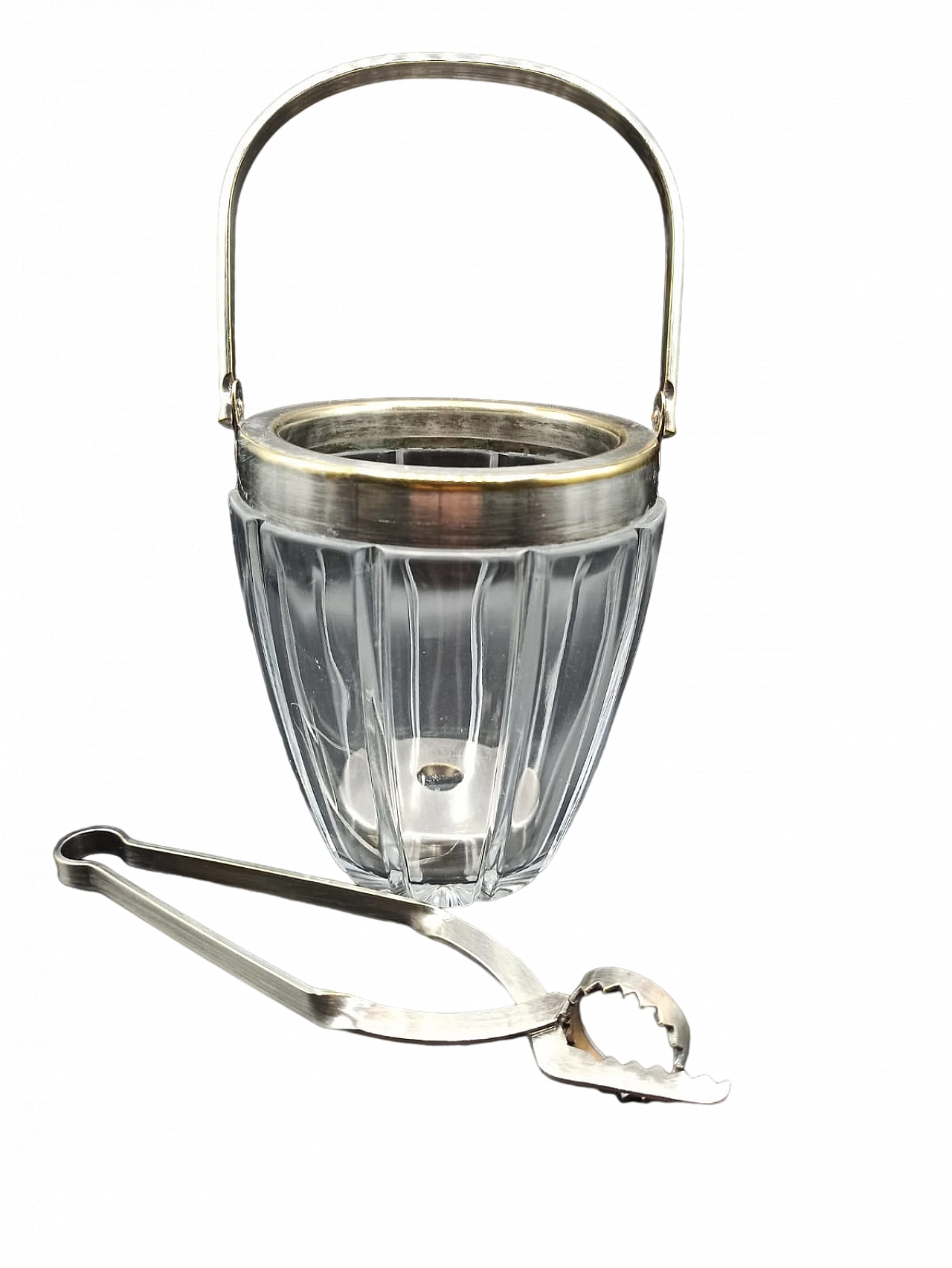 Glass and metal ice bucket, 1960s 10