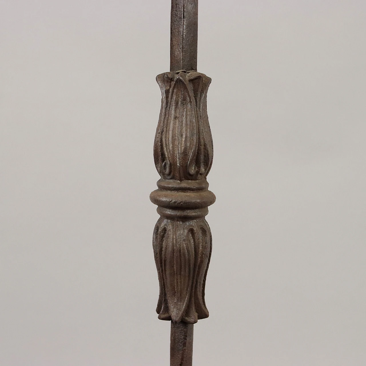 Wrought iron torcher worked with curl motif, 19th century 8