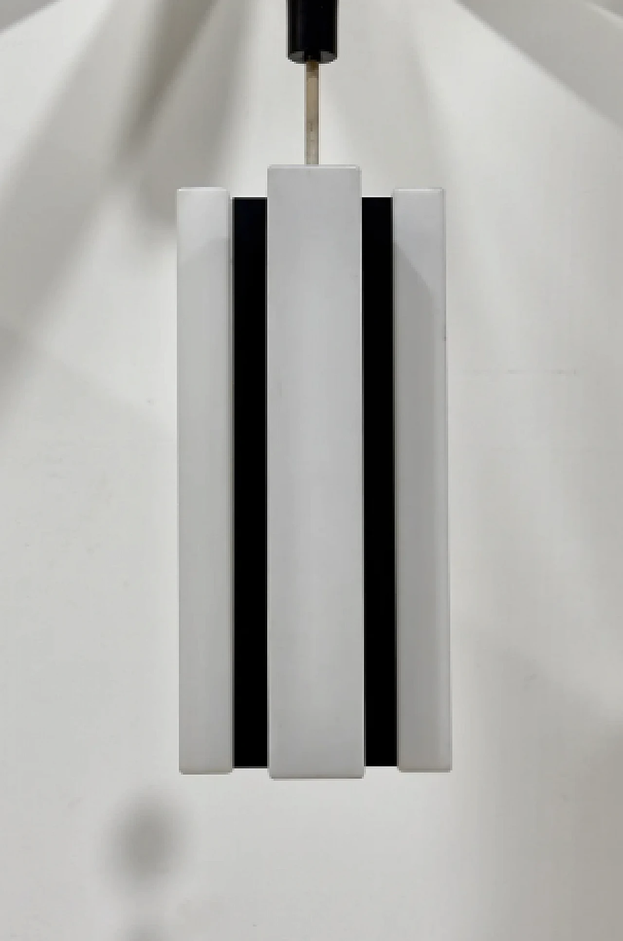 Metal and plexiglass hanging lamp by Stilnovo, 1970s 3