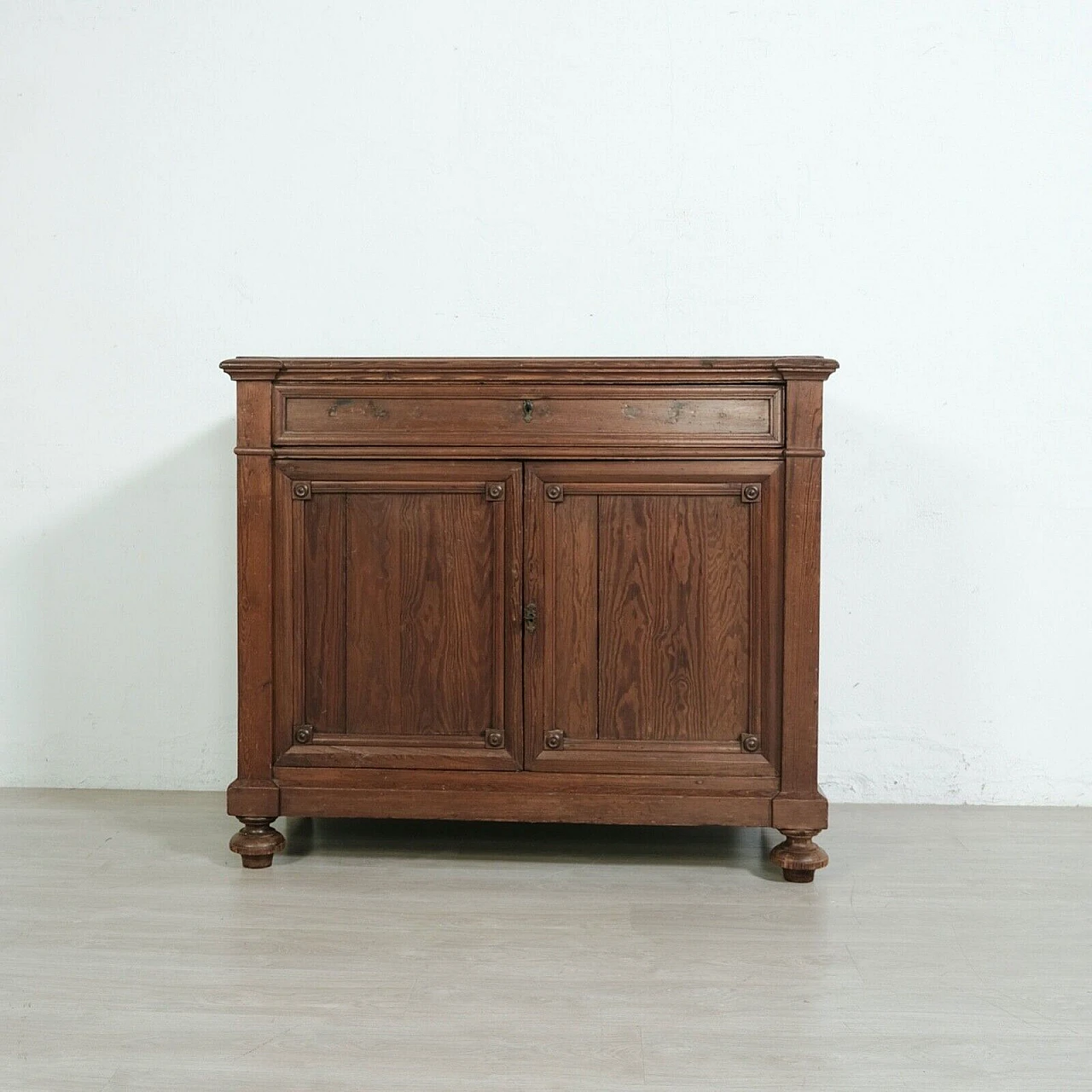 Walnut-stained larch sideboard, late 19th century 1