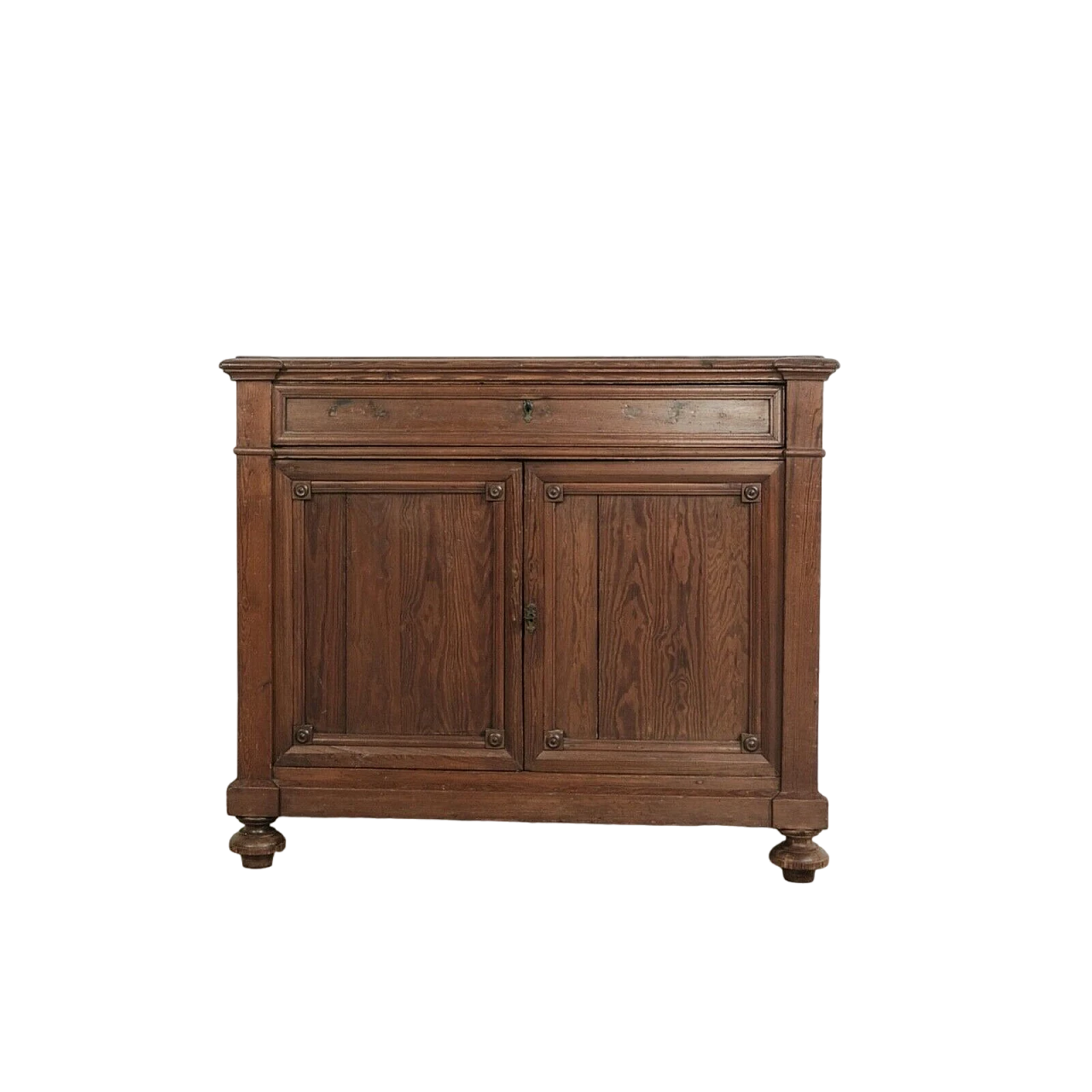 Walnut-stained larch sideboard, late 19th century 2