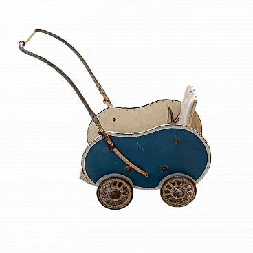 Wood and metal Phonix pram, 1950s