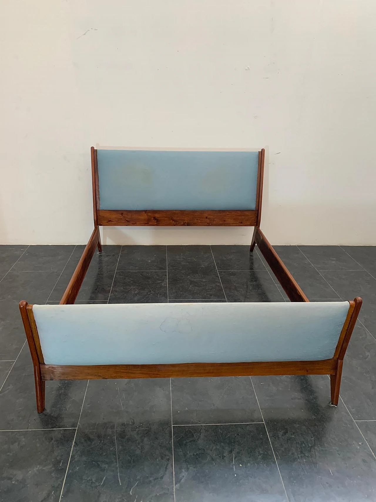 Rosewood and fabric bed by Frauflex, 1960s 2