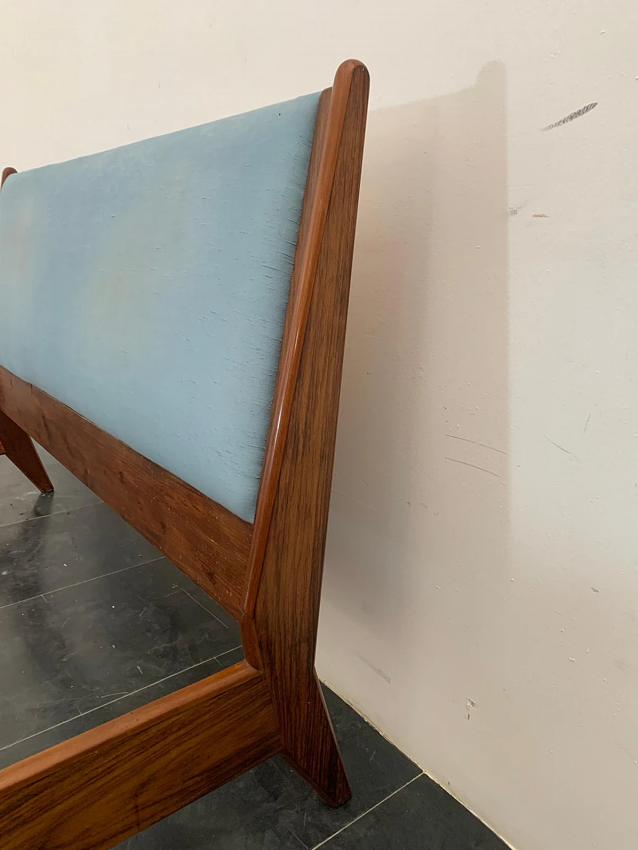 Rosewood and fabric bed by Frauflex, 1960s 5