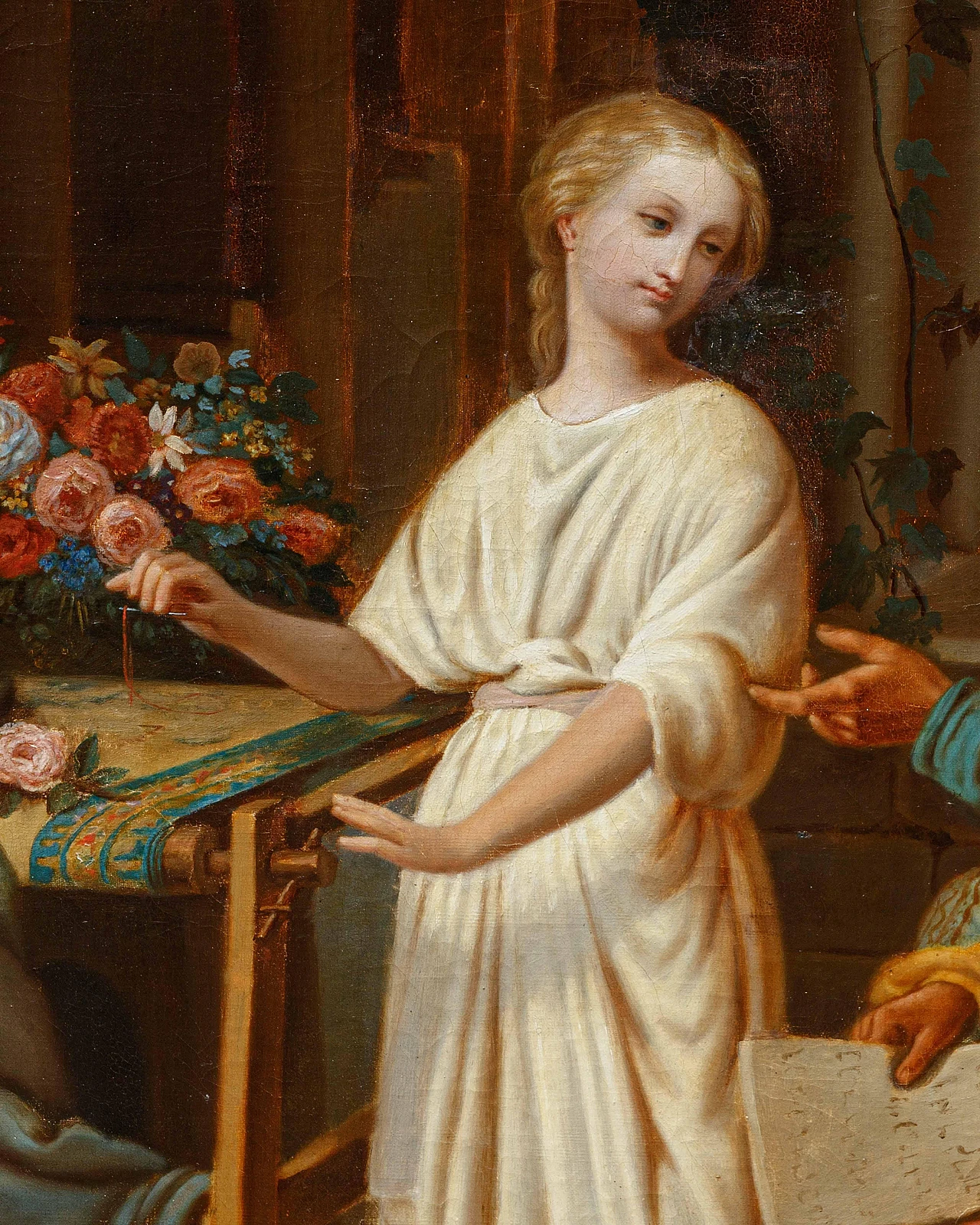 François-Barthélemy-Marius Abel, Pompeian scene with spinner, 1876 5