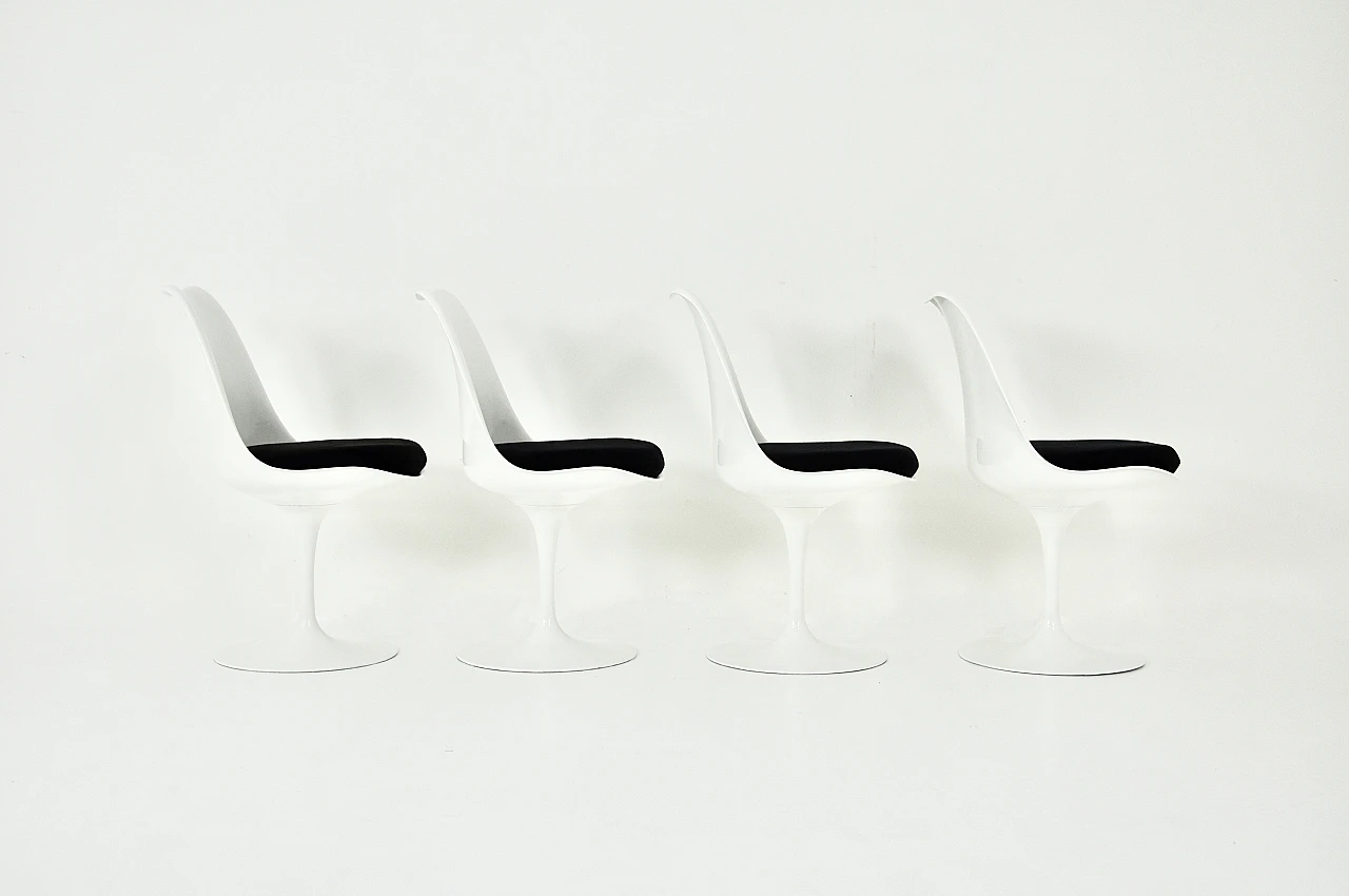 4 Sedie Tulip di Eero Saarinen per Knoll International, anni '70 5