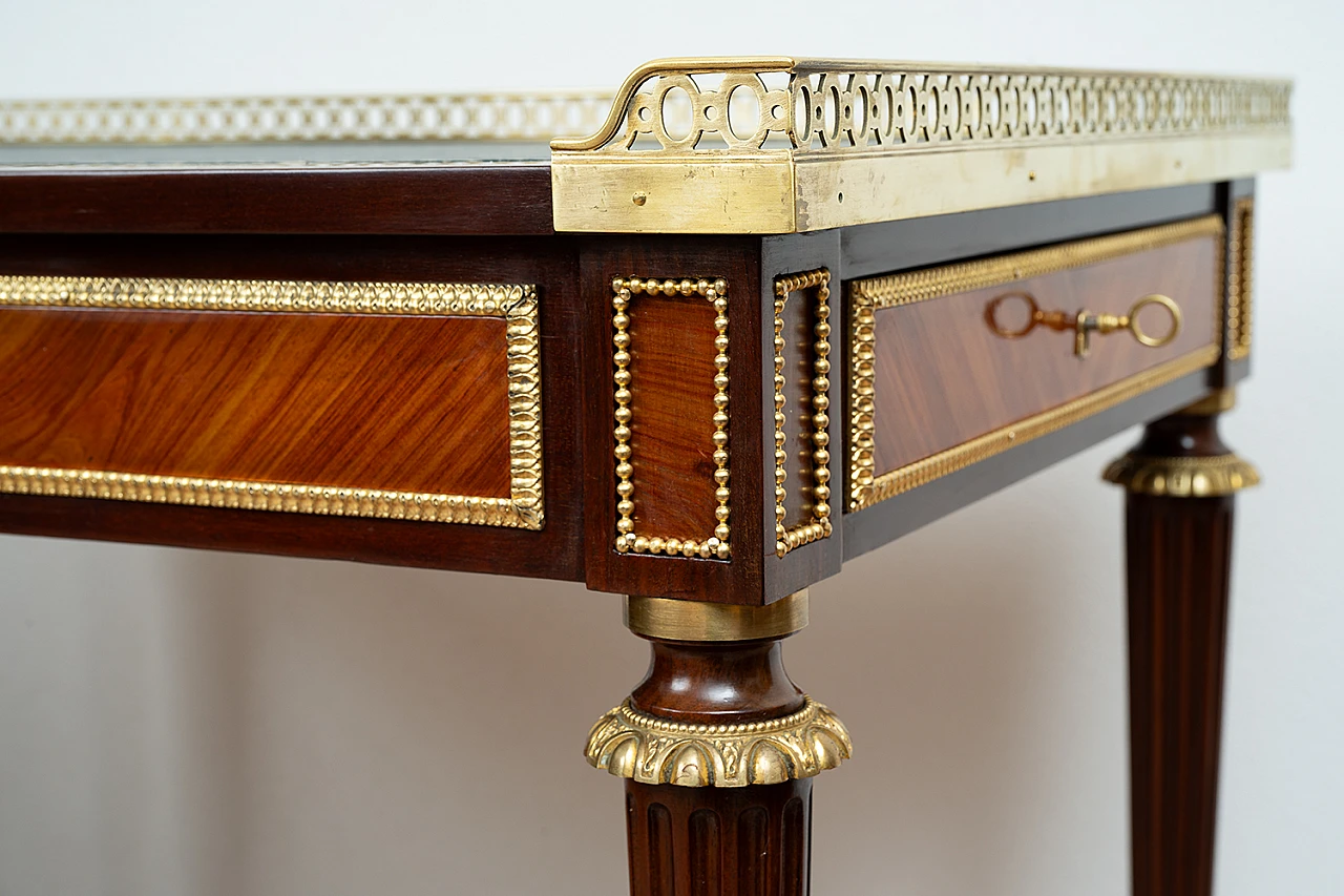 French Napoleon III mahogany and bronze writing desk, 19th century 2