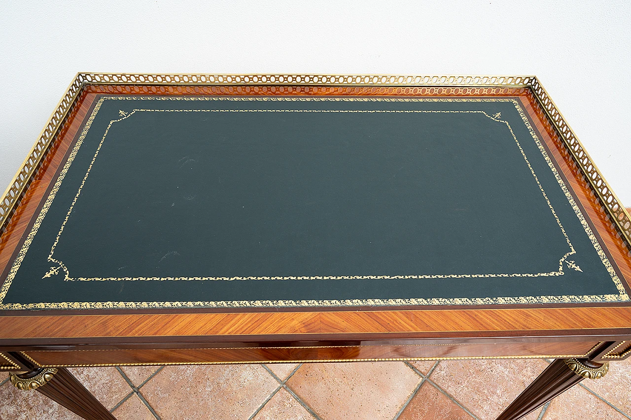 French Napoleon III mahogany and bronze writing desk, 19th century 5