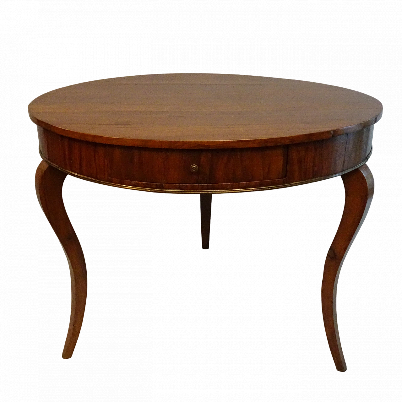 Olive root round table with drawer, 19th century 10