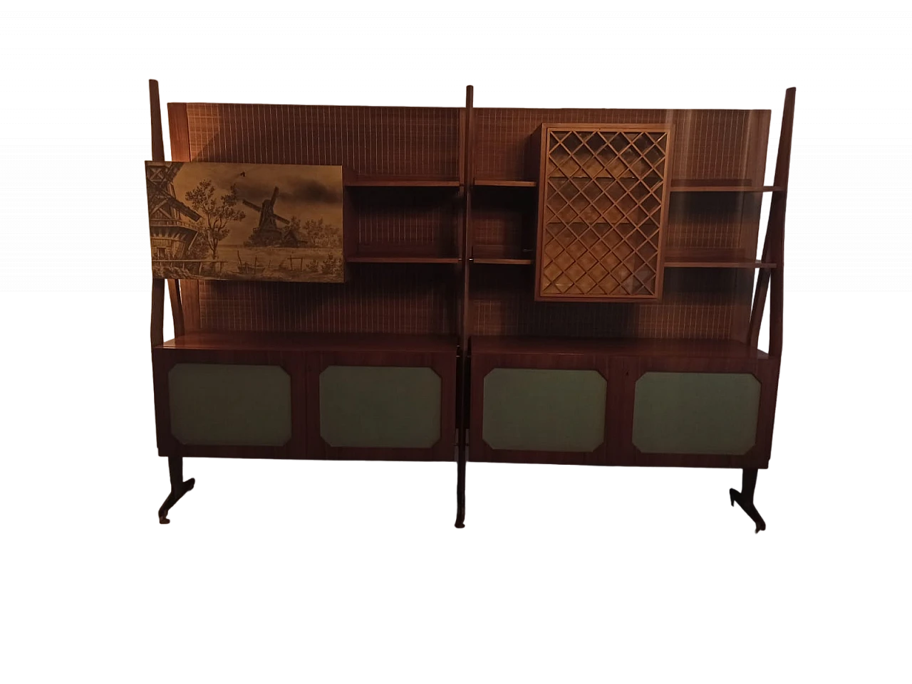 Bookcase with Formenton painting by La Permanente Mobili, 1960s 19