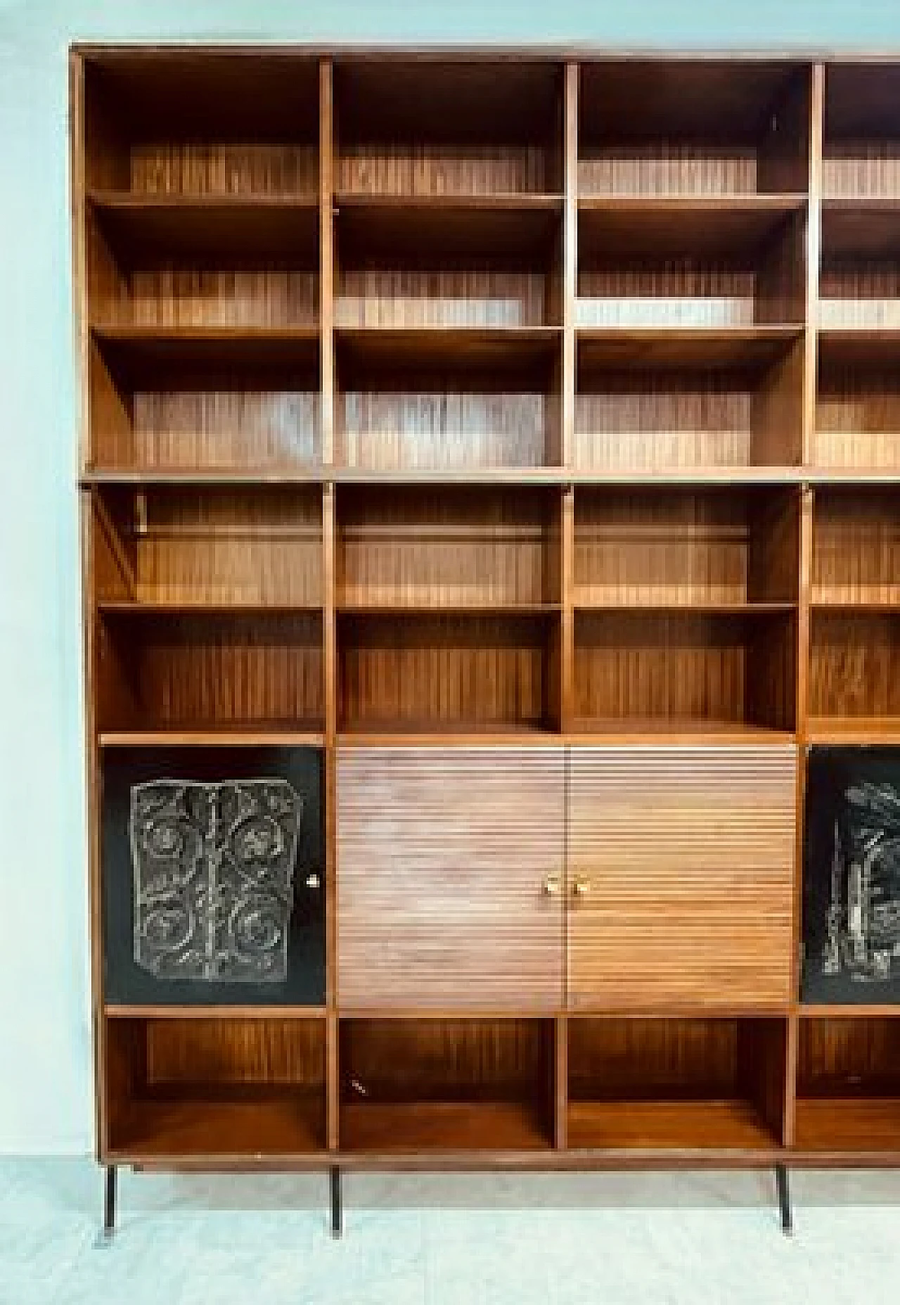 Mahogany veneered bookcase by Tommaso Gnone, 1950s 3