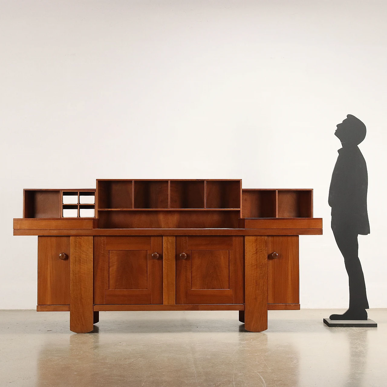 Walnut veneered sideboard by Silvio Coppola for Bernini, 1970s 2