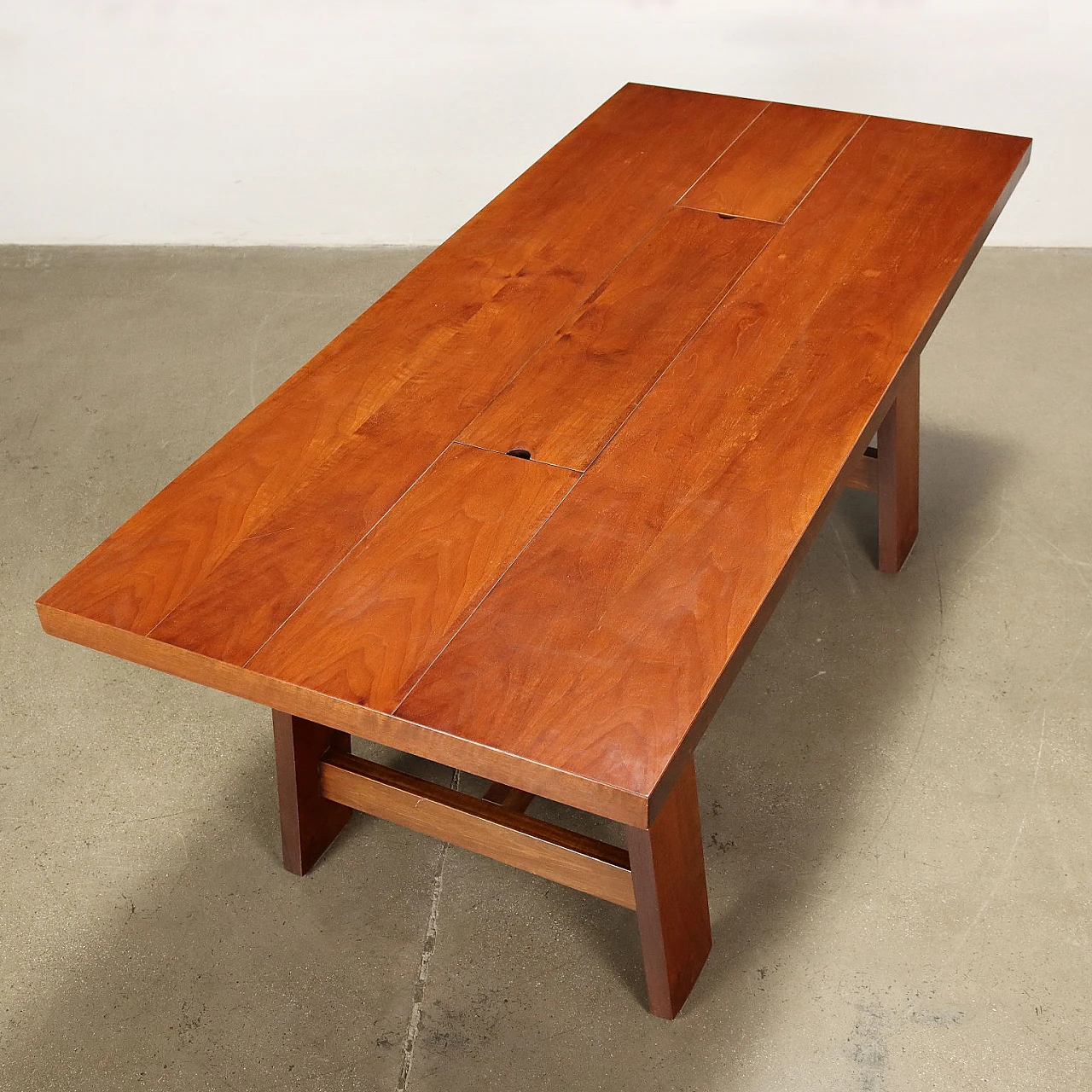 Wood veneered and solid walnut table by Silvio Coppola for Bernini, 1960s 5