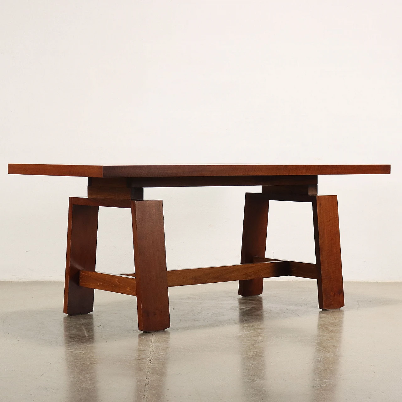 Wood veneered and solid walnut table by Silvio Coppola for Bernini, 1960s 7