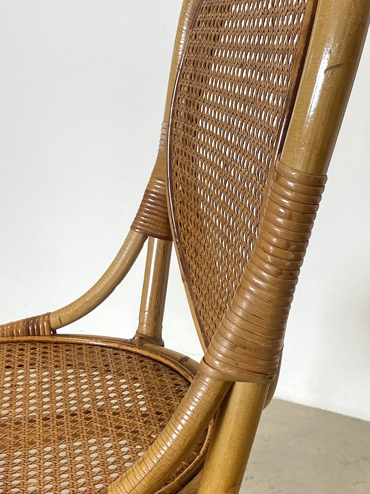 4 Chairs and game table in bamboo, 1970s 28