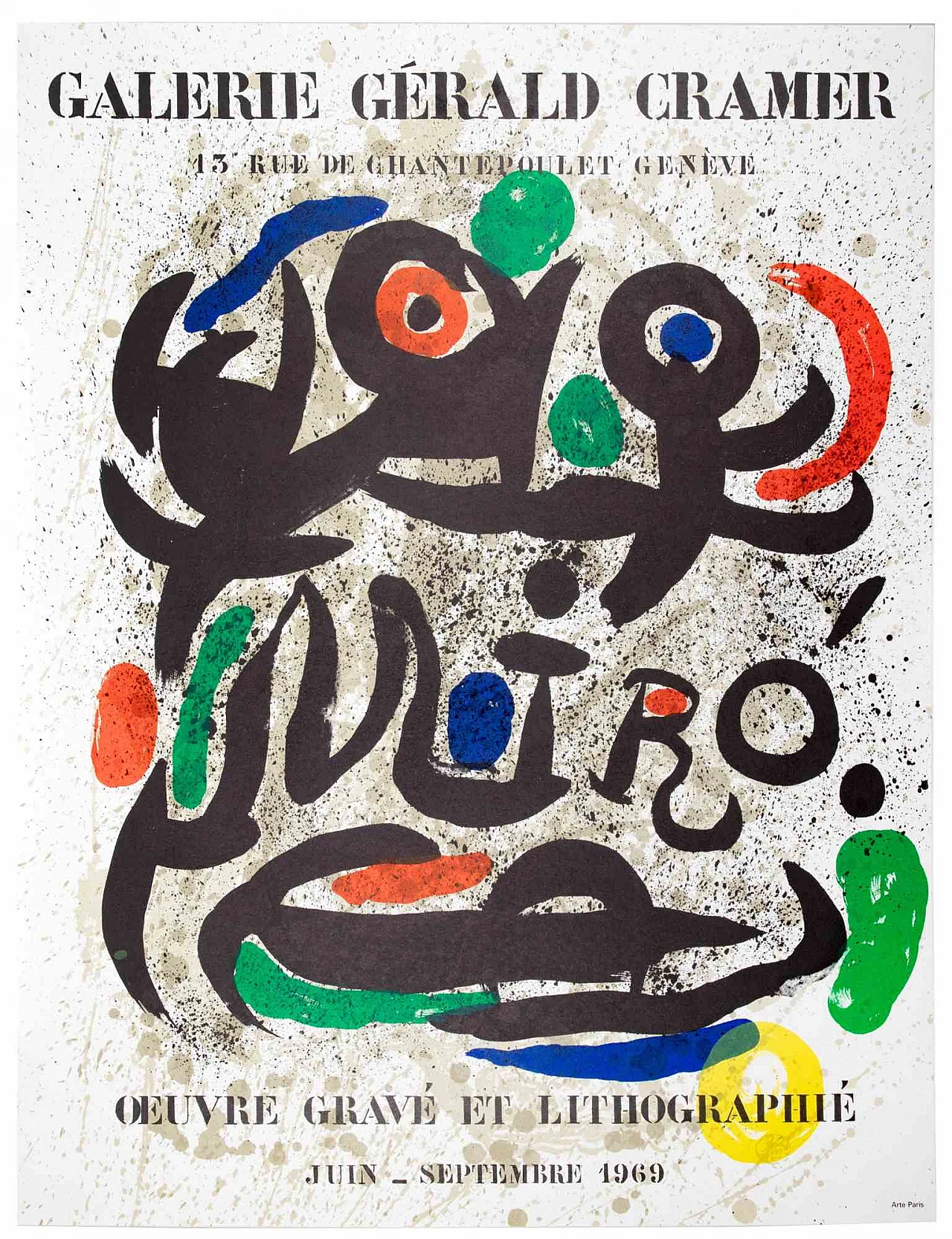 Joan Mirò, Exhibition Poster Galerie Gerald Cramer, 1960s-1970s 1