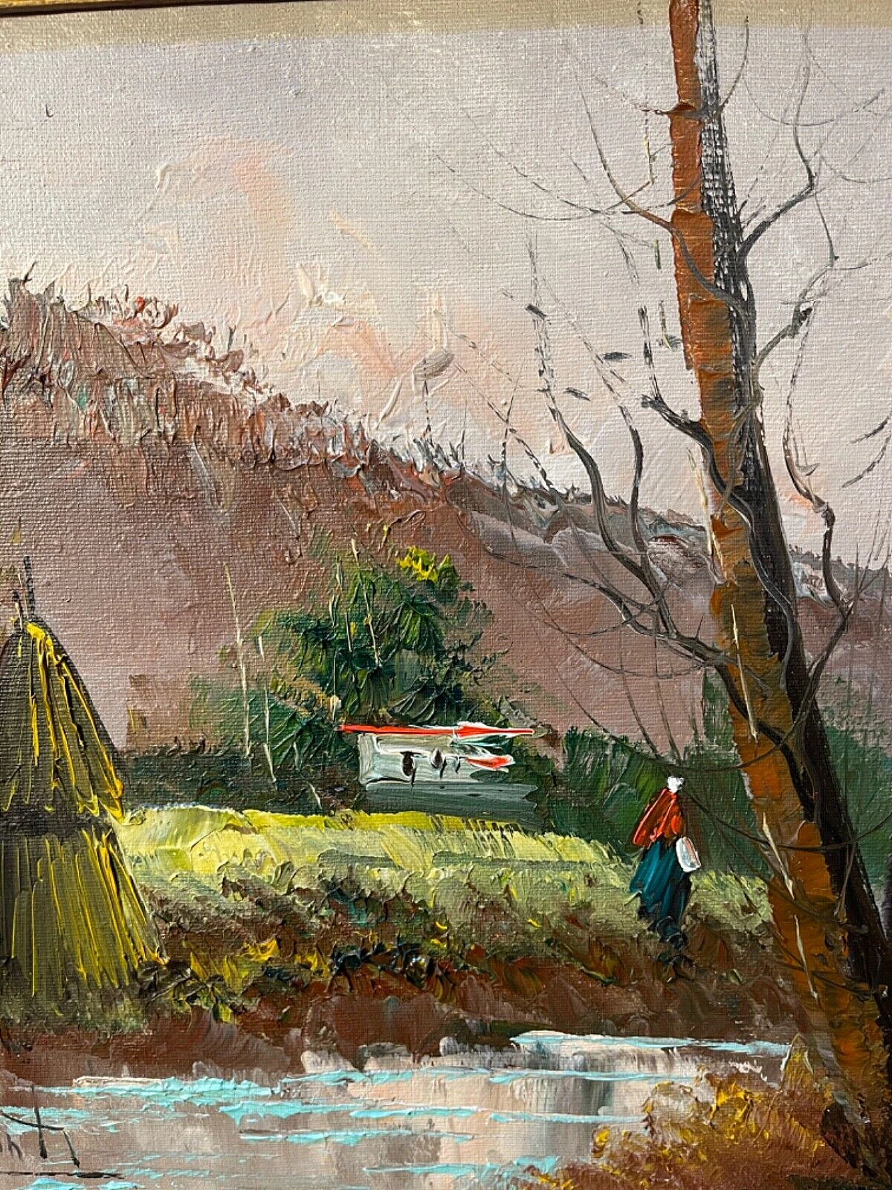 Aldo Pironti, paesaggio rurale, dipinto a olio su tela 3