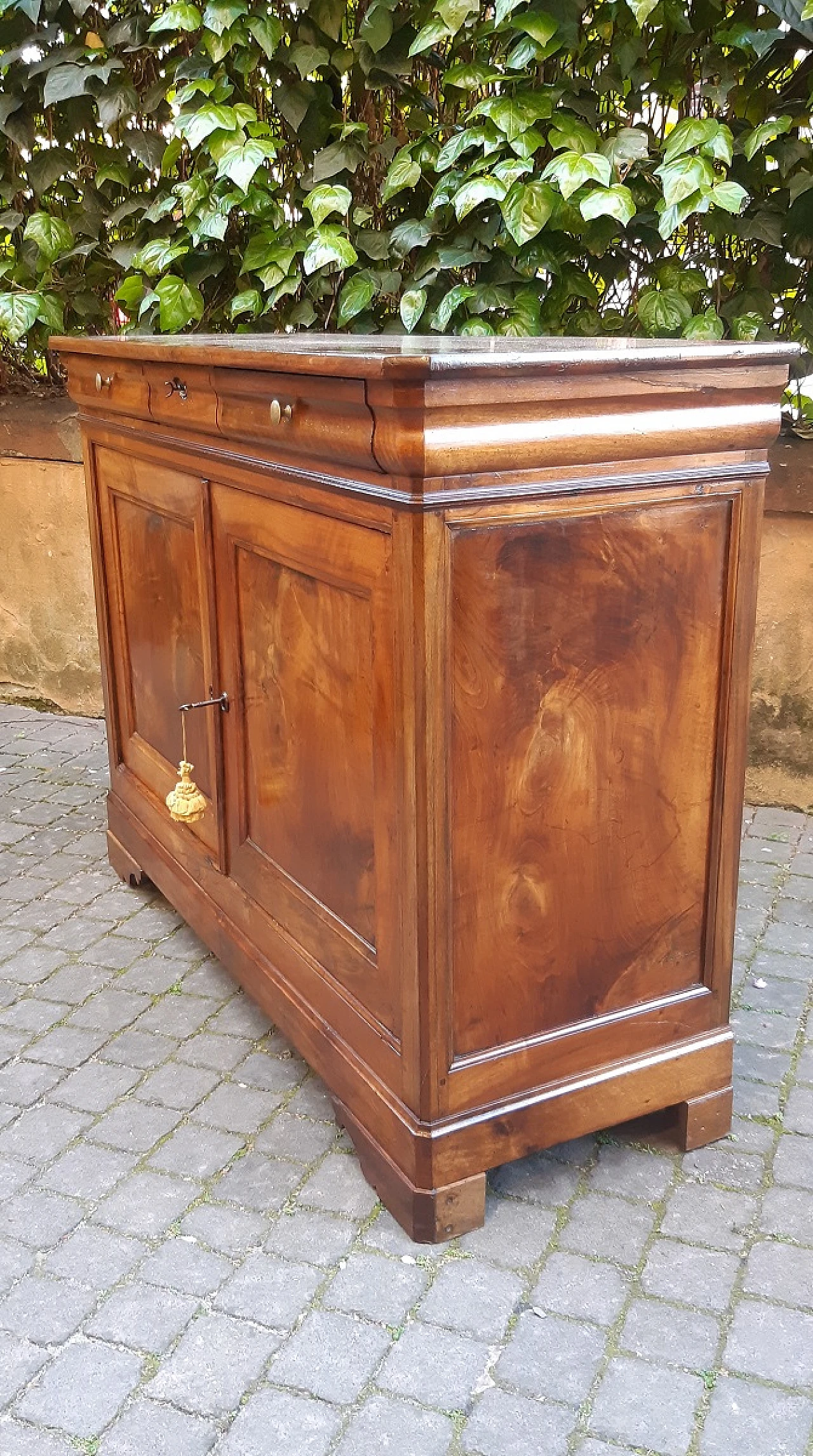 Credenza cappuccina Luigi Filippo francese in noce, '800 6