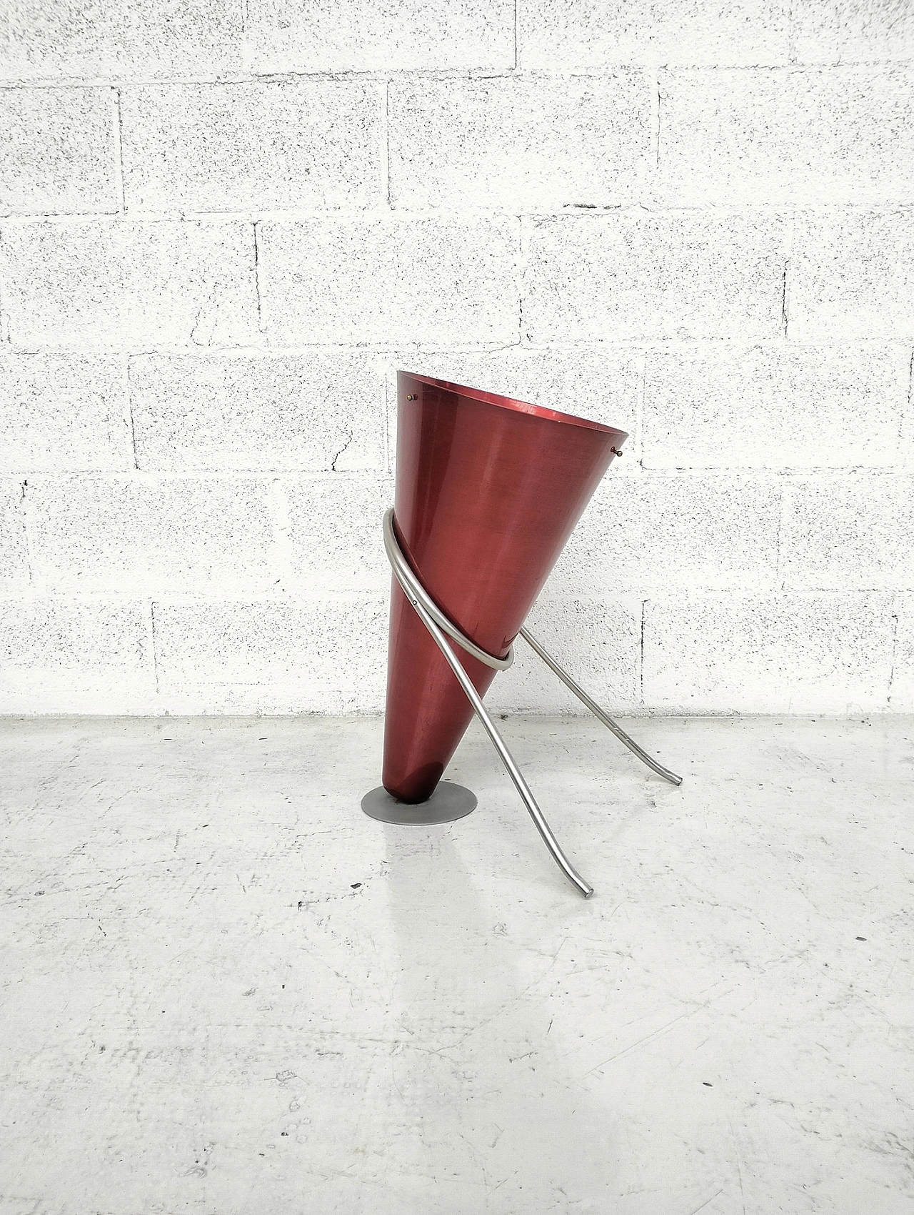 Aluminum umbrella stand by Ettore Sottsass for Rinnovel, 1970s 3