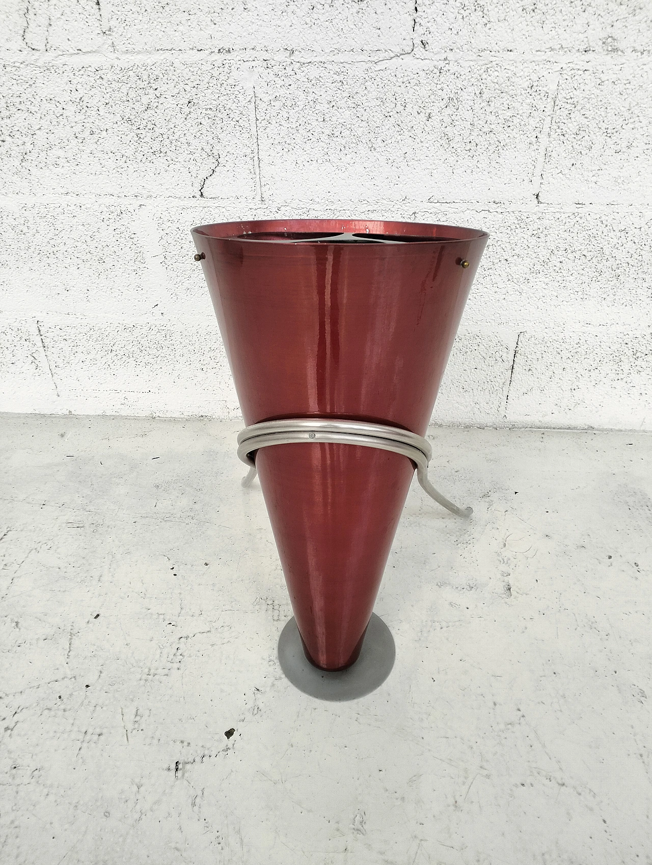 Aluminum umbrella stand by Ettore Sottsass for Rinnovel, 1970s 7