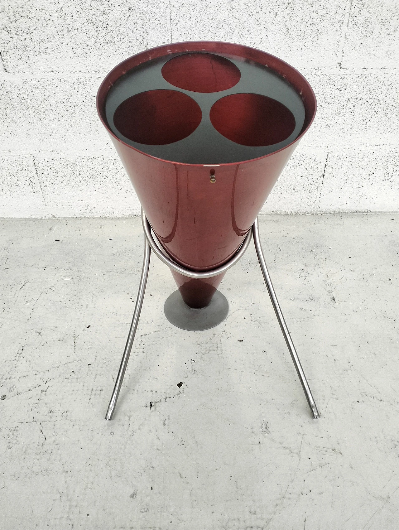 Aluminum umbrella stand by Ettore Sottsass for Rinnovel, 1970s 9