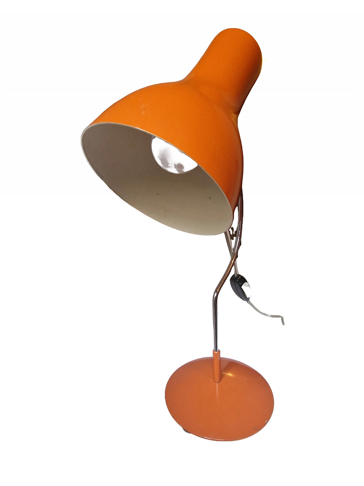 Orange metal table lamp, 1960s 2