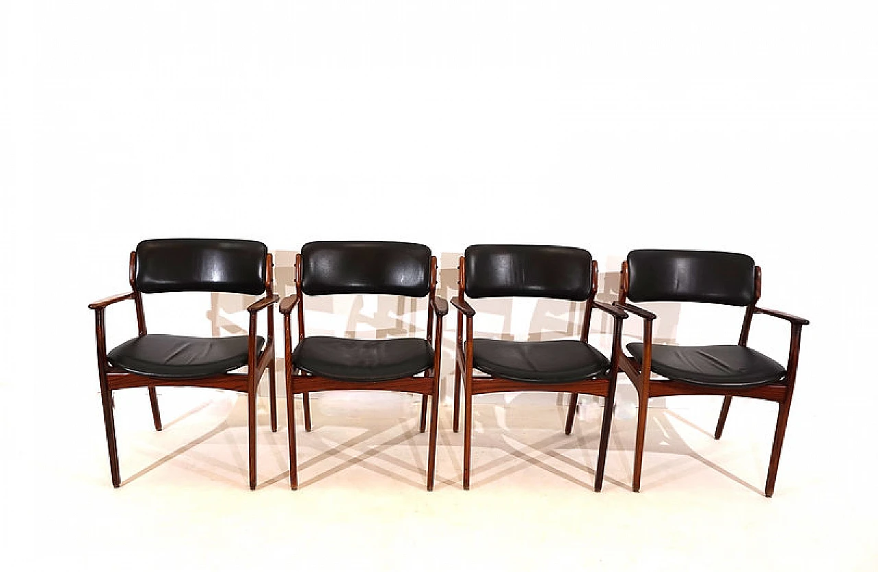 4 Rosewood OD 50 chairs by Erik Buck for OD Mobler, 1960s 11