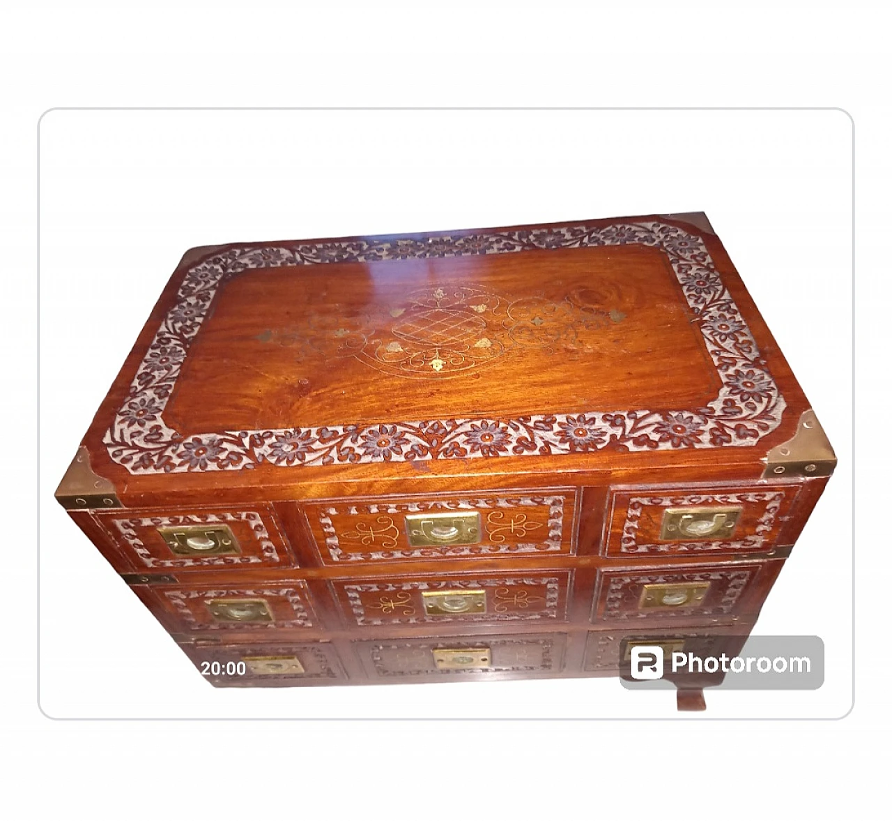 Anglo-Indian wooden chest of drawers, 19th century 4