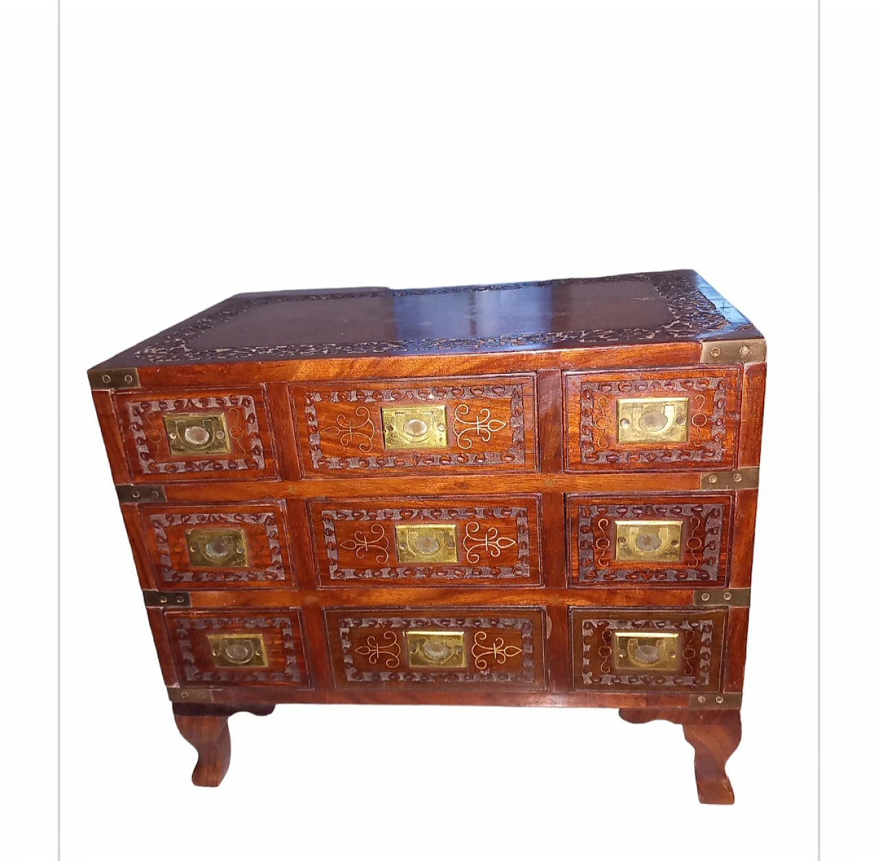 Anglo-Indian wooden chest of drawers, 19th century 5