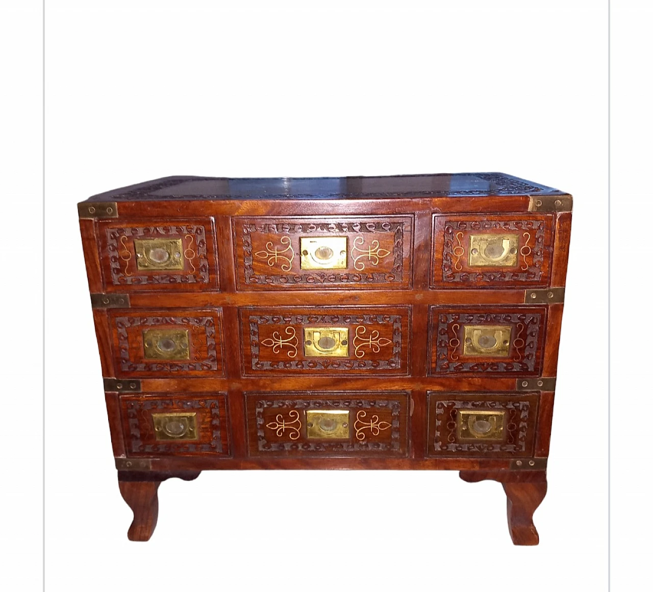 Anglo-Indian wooden chest of drawers, 19th century 6