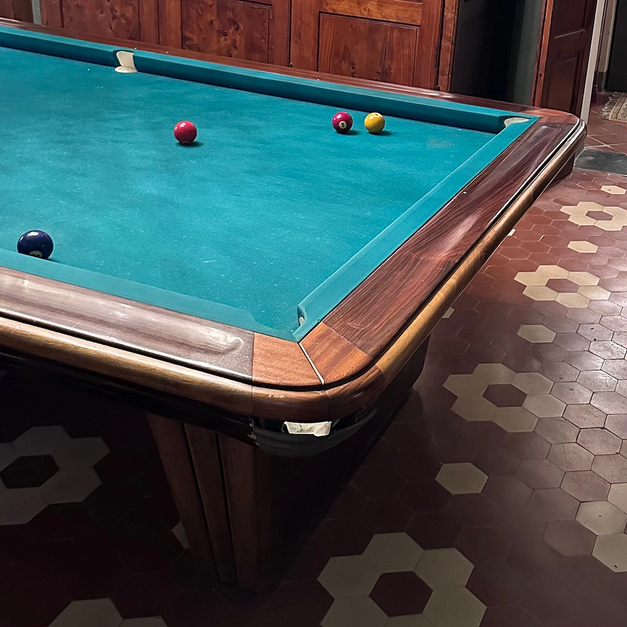 Art Deco mahogany pool table by Fratelli Deagostini, 1954 2