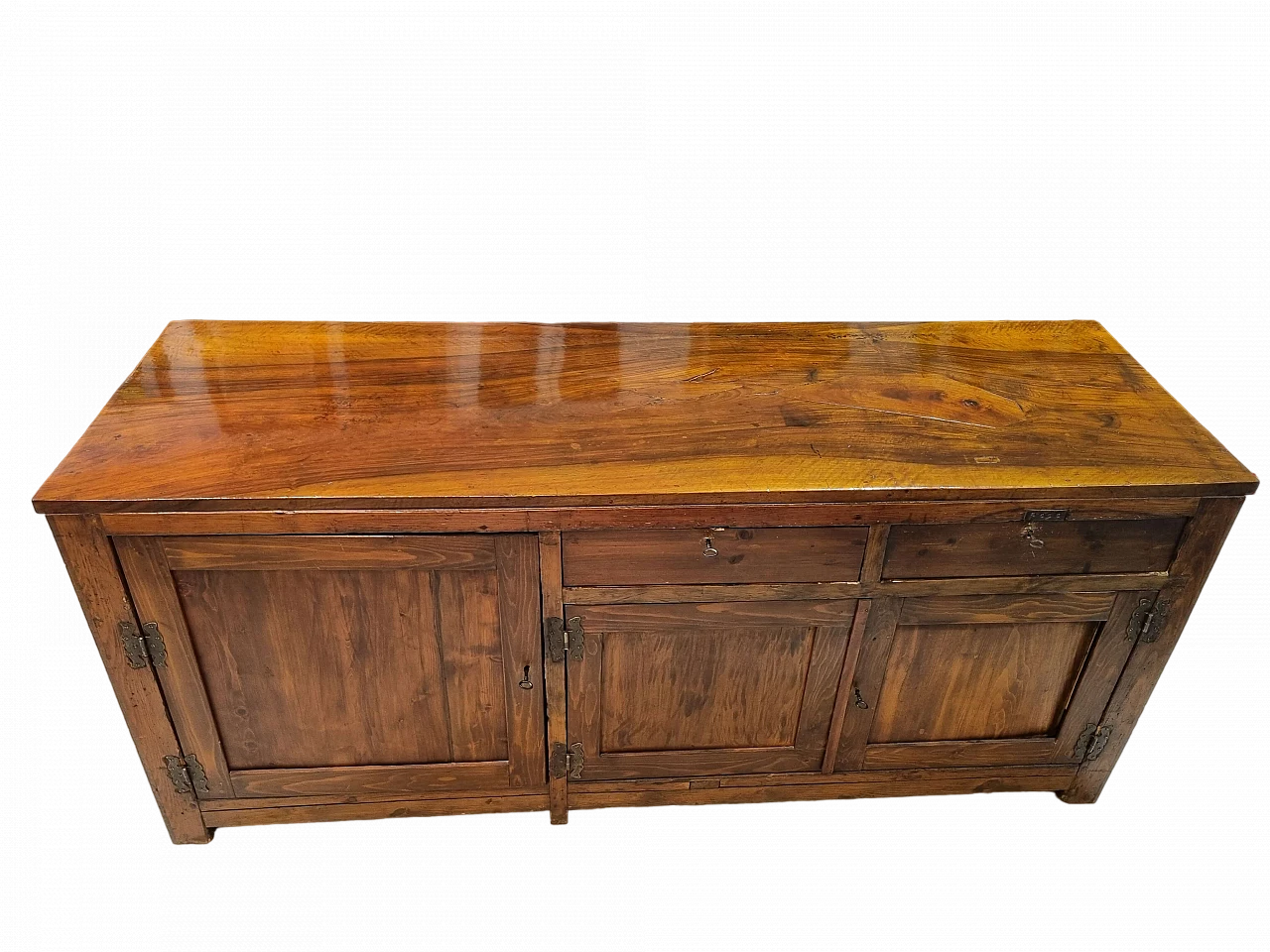 Credenza Carlo X in noce nazionale massello, inizio '800 21