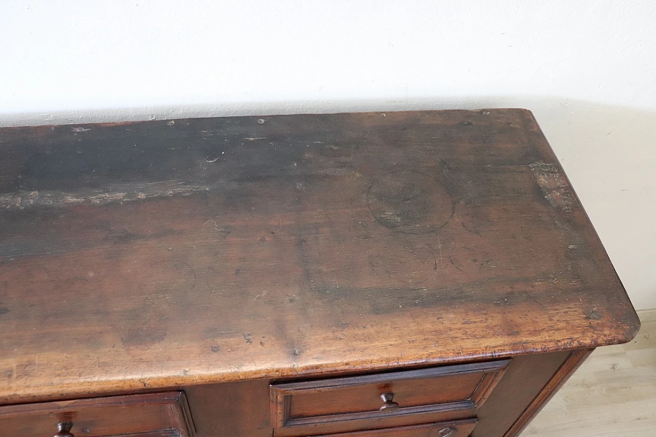 Walnut three-door sideboard with drawers, 17th century 8