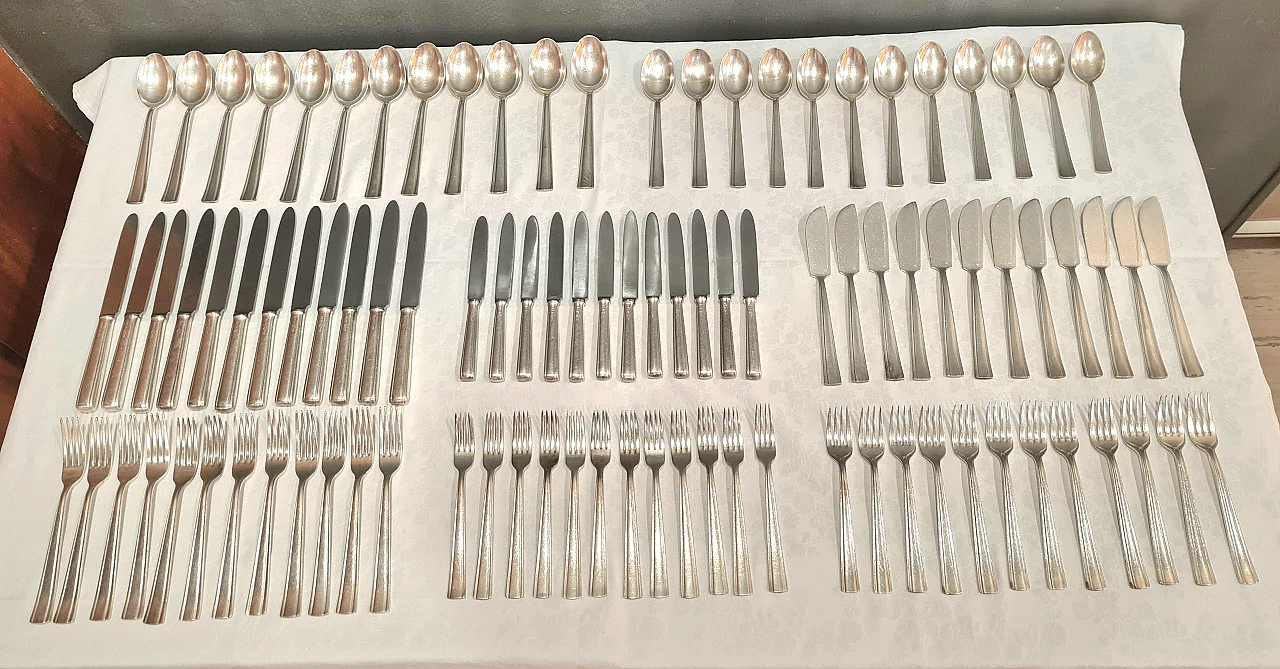 120 Cutlery in alpacca silver by Gio Ponti for Krupp, 1950s 1