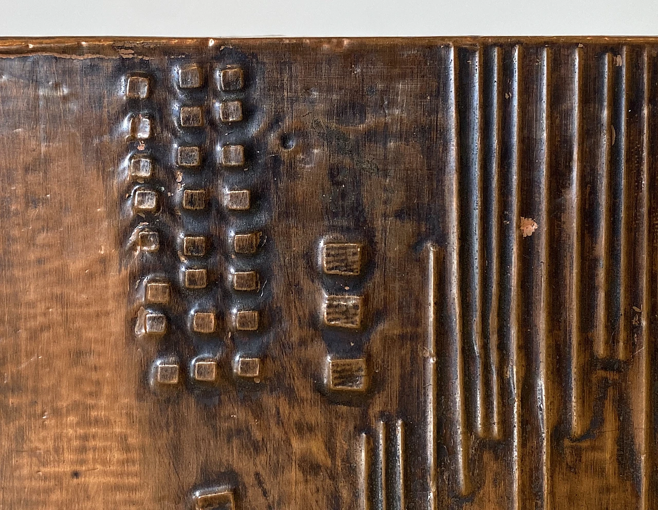 Pair of squared boxes in wood & copper by Victor Cerrato, 1960s 23